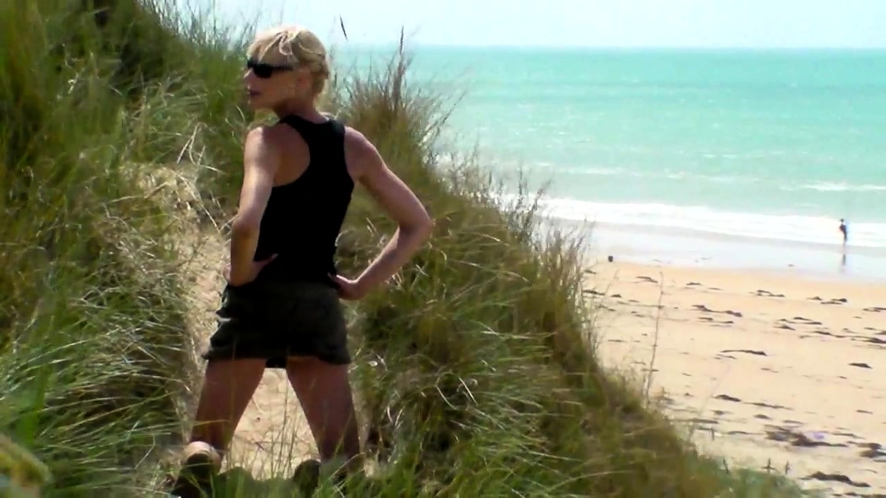 Wife Handjob Beach - Slender Blonde Milf Gives A Wonderful Handjob On The Beach Video at Porn Lib
