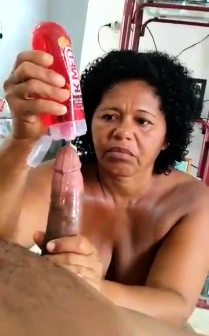 Fat Granny Jerking - Voluptuous Ebony Granny Jerks Off A Big Black Cock In POV Video at Porn Lib